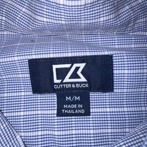 Cutter & Buck Men's Blue Plaid Shirt